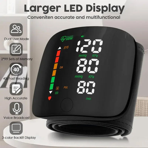 TAILEDEN Wrist Blood Pressure Monitor—Health Monitoring Adjustable