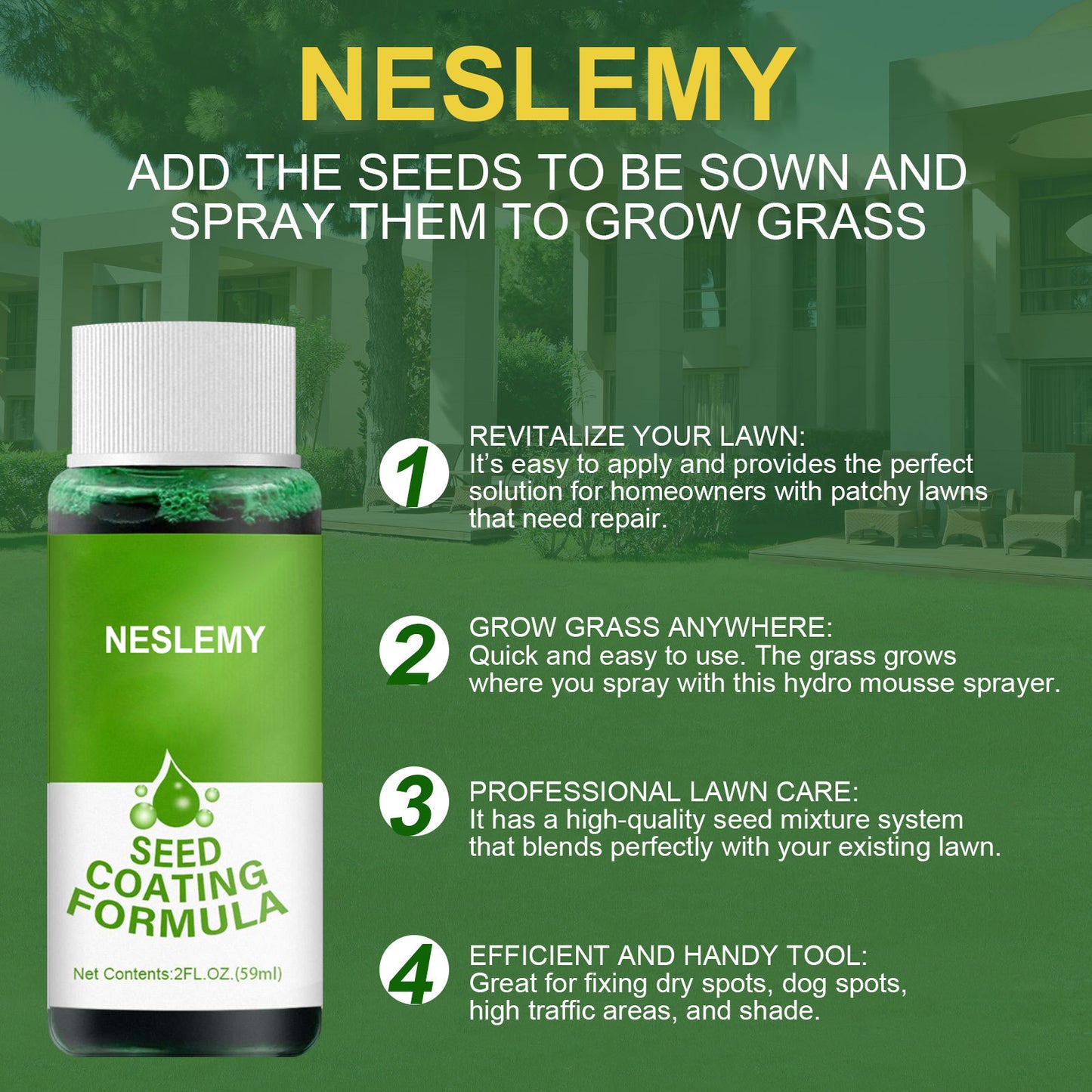 🔥Last Day Promotion🌱Hydro Seeding Lawn Solution