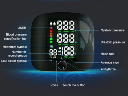 TAILEDEN Wrist Blood Pressure Monitor—Health Monitoring Adjustable