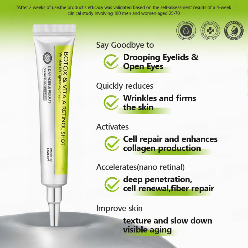 Regain youthful skin nown 💫LOVILDS® BOTOX & VITA A RETINOL SHOT Wrinkle Lift Tightening Cream